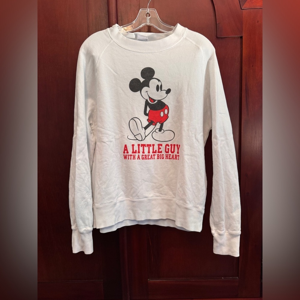 Disney Mickey Mouse Graphic Sweatshirt “A Little Guy With a Great Big Heart” S/M
